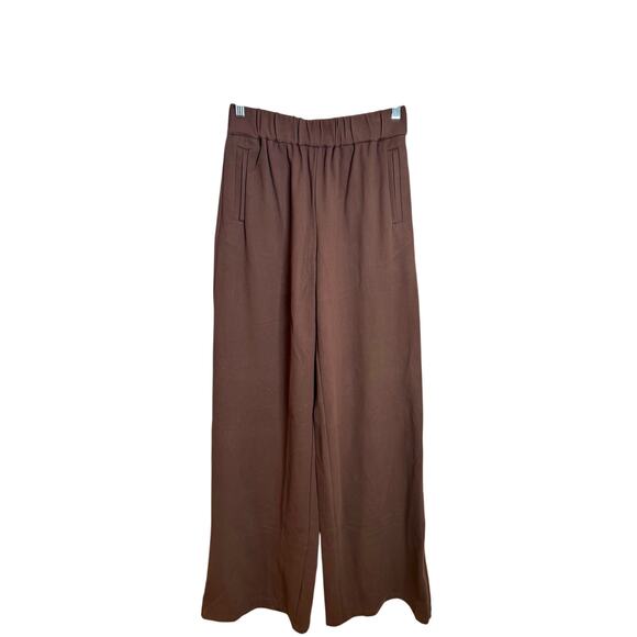 Anthropologie Tall NWT Maeve Stretch Knit Brown Wide Leg Pull On Pants XS - Picture 5 of 10